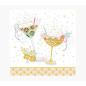 Carte Pictura Arabesque – 16 x 16 cm – Thème verres à cocktail – Carte à trois volets – Comprend une enveloppe blanche – Papier
