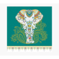 Carte Pictura Arabesque - 16x16 cm - Thème Éléphant - Carte à trois volets non emballée - Enveloppe blanche incluse - Papier cer