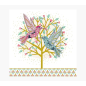 Carte Pictura Arabesque - 16x16 cm - Thème Colibri - Triptyque sans emballage - Avec enveloppe blanche - Papier certifié FSC