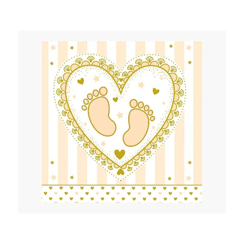 Carte Pictura Arabesque - 16x16 cm - Thème bébé - Carte à trois volets - Comprend une enveloppe blanche - Papier certifié FSC