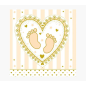 Carte Pictura Arabesque - 16x16 cm - Thème bébé - Carte à trois volets - Comprend une enveloppe blanche - Papier certifié FSC