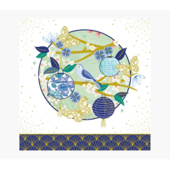 Carte Pictura Arabesque - 16x16 cm - Thème Lanterne - Carte à trois volets - Comprend une enveloppe blanche - Papier certifié FS