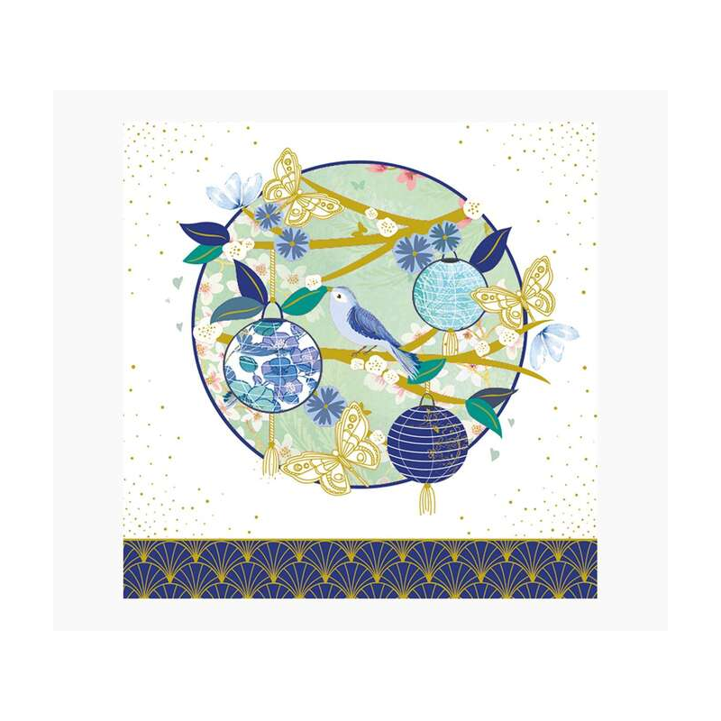 Carte Pictura Arabesque - 16x16 cm - Thème Lanterne - Carte à trois volets - Comprend une enveloppe blanche - Papier certifié FS
