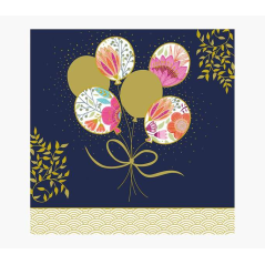 Carte Pictura Arabesque - 16x16 cm - Thème Ballon - Carte à trois volets non emballée - Enveloppe blanche incluse - Papier certi