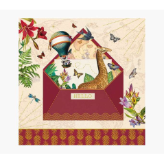 Carte Pictura Arabesque – 16 x 16 cm – Thème voyage – Carte à trois volets – Comprend une enveloppe blanche – Papier certifié FS