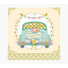 Carte Pictura Arabesque - 16x16 cm - Thème mariage - Carte à trois volets non emballée - Enveloppe blanche incluse - Papier cert