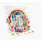 Pictura Carte pop-up 3D – 16 x 16 cm – Thème bougies d'anniversaire – Emballée individuellement – Enveloppe blanche incluse – Pa