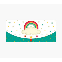 Pictura Money Cards – Carte cadeau à enveloppe horizontale – Thème arc-en-ciel – 21,3 x 9,6 cm – Emballées individuellement sous