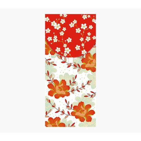 Cartes d'argent Pictura - Carte cadeau à enveloppe verticale - Thème fleur - 9,6 x 21,3 cm - Emballées individuellement sous cel