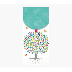 Pictura Money Cards – Carte cadeau verticale – 9,6 x 21,3 cm – Thème arbre – Dans un emballage individuel – Avec enveloppe blanc