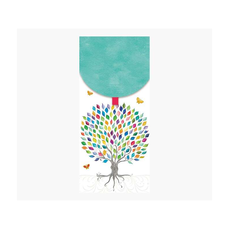 Pictura Money Cards – Carte cadeau verticale – 9,6 x 21,3 cm – Thème arbre – Dans un emballage individuel – Avec enveloppe blanc