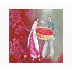 Pictura Carte Double Gaëlle Boissonnard - Finition Vernis Epais Gaufré UV - Plastification Mat Soft Touch - 16x16cm - Papier Cer