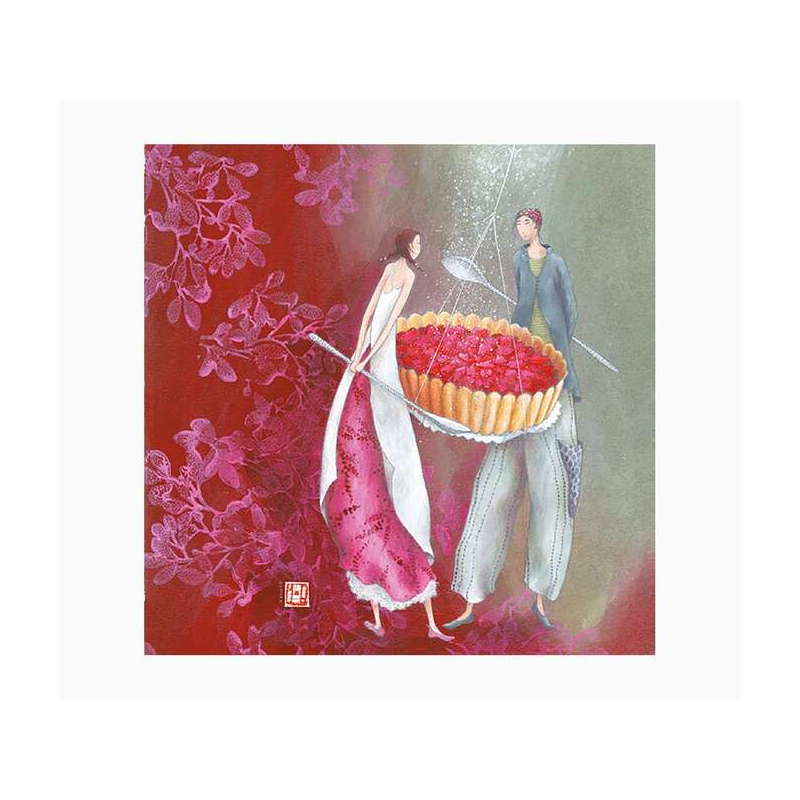 Pictura Carte Double Gaëlle Boissonnard - Finition Vernis Epais Gaufré UV - Plastification Mat Soft Touch - 16x16cm - Papier Cer