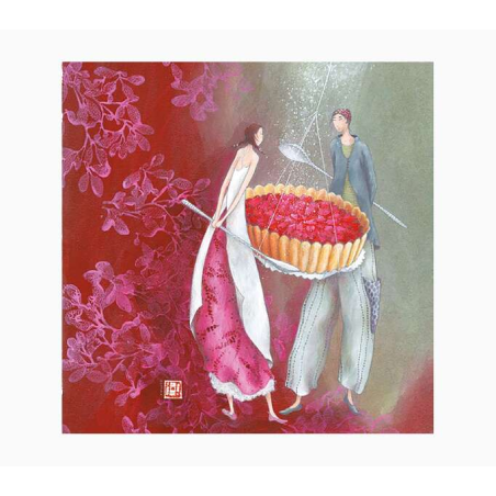 Pictura Carte Double Gaëlle Boissonnard - Finition Vernis Epais Gaufré UV - Plastification Mat Soft Touch - 16x16cm - Papier Cer