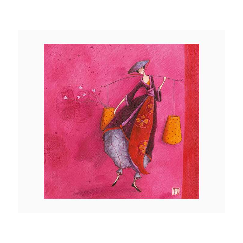 Pictura Carte Double Gaëlle Boissonnard - Finition Vernis Epais Gaufré UV - Plastification Mat Soft Touch - 16x16cm - Papier Cer