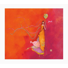 Pictura Carte Double Gaëlle Boissonnard - Finition Vernis épais gaufré UV - Stratifié Mat Soft Touch - 10,5x21cm - Papier Certif