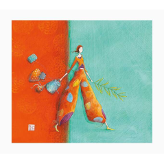 Pictura Carte Double Gaëlle Boissonnard - Finition Vernis épais gaufré UV - Stratifié Mat Soft Touch - 10,5x21cm - Papier Certif