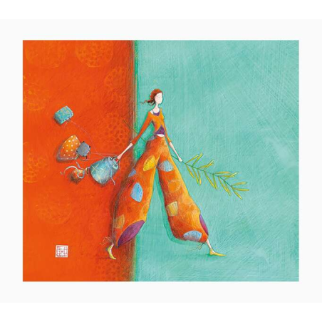 Pictura Carte Double Gaëlle Boissonnard - Finition Vernis épais gaufré UV - Stratifié Mat Soft Touch - 10,5x21cm - Papier Certif