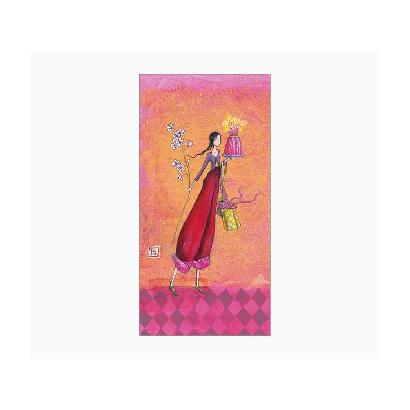 Pictura Carte Double Gaëlle Boissonnard - Finition Vernis épais gaufré UV - Stratifié Mat Soft Touch - 10,5x21cm - Papier Certif