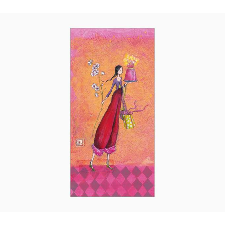 Pictura Carte Double Gaëlle Boissonnard - Finition Vernis épais gaufré UV - Stratifié Mat Soft Touch - 10,5x21cm - Papier Certif