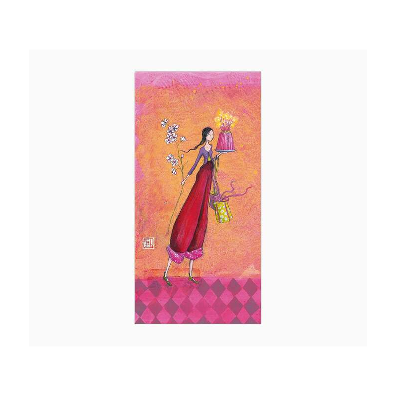 Pictura Carte Double Gaëlle Boissonnard - Finition Vernis épais gaufré UV - Stratifié Mat Soft Touch - 10,5x21cm - Papier Certif