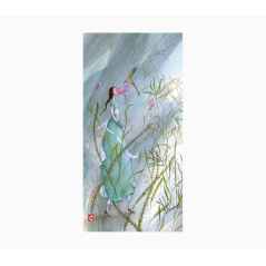 Pictura Carte Double Gaëlle Boissonnard - Finition Vernis épais gaufré UV - Stratifié Mat Soft Touch - 10,5x21cm - Papier Certif