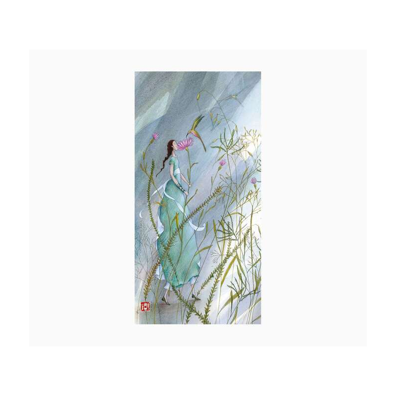 Pictura Carte Double Gaëlle Boissonnard - Finition Vernis épais gaufré UV - Stratifié Mat Soft Touch - 10,5x21cm - Papier Certif