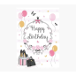 Carte Pictura Zig-Zag – 16 x 16 cm – Thème de fête – Carte à trois volets non emballée – Comprend une enveloppe blanche – Papier