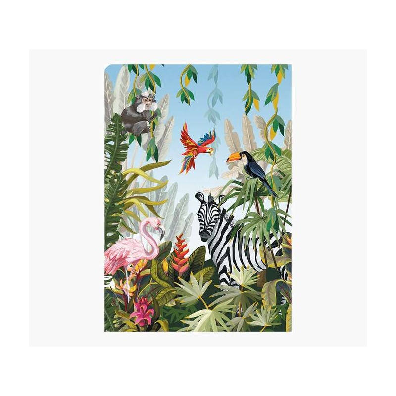 Carte Pictura Zig-Zag – 15 x 22 cm – Thème tropical – À trois volets non emballée – Comprend une enveloppe blanche – Papier cert