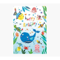 Carte Pictura Zig-Zag – 15 x 22 cm – Thème animaux marins – Carte à trois volets – Comprend une enveloppe blanche – Papier certi