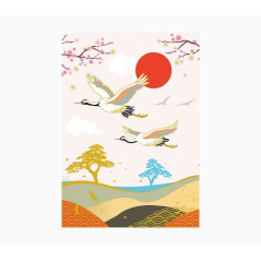 Carte Pictura Zig-Zag Héron – 15 x 22 cm – Thème Héron – Triptyque non emballé – Comprend une enveloppe blanche – Papier certifi