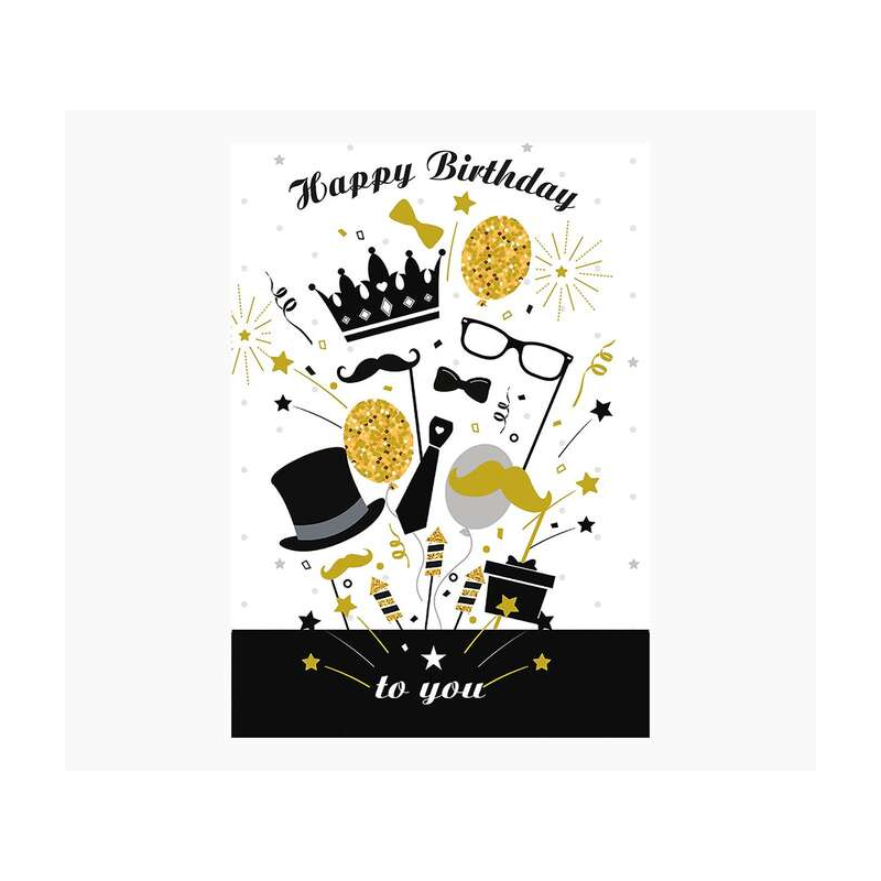Carte Pictura Zig-Zag – 15 x 22 cm – Thème de fête – Carte à trois volets non emballée – Comprend une enveloppe blanche – Papier