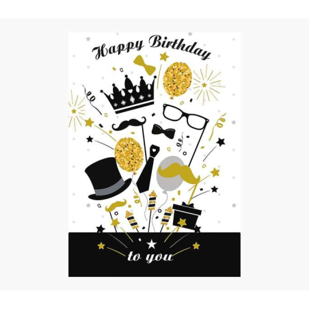 Carte Pictura Zig-Zag – 15 x 22 cm – Thème de fête – Carte à trois volets non emballée – Comprend une enveloppe blanche – Papier