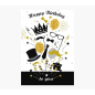 Carte Pictura Zig-Zag – 15 x 22 cm – Thème de fête – Carte à trois volets non emballée – Comprend une enveloppe blanche – Papier