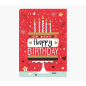 Pictura Carte Zig-Zag – 15 x 22 cm – Thème gâteau d'anniversaire – À trois volets non emballée – Comprend une enveloppe blanche