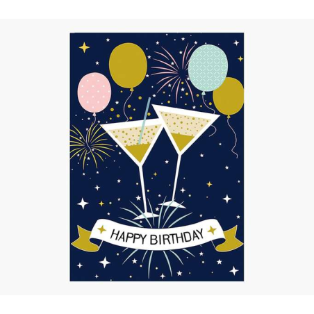 Carte Pictura Zig-Zag – 15 x 22 cm – Thème de fête – Carte à trois volets non emballée – Comprend une enveloppe blanche – Papier