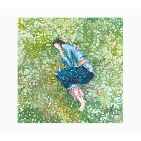 Pictura Carte Double Gaëlle Boissonnard - Finition Vernis Epais Gaufré UV - Plastification Mat Soft Touch - 16x16cm - Papier Cer