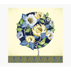 Carte Pictura Arabesque – 16 x 16 cm – Thème fleur – Carte à trois volets non emballée – Comprend une enveloppe blanche – Imprim