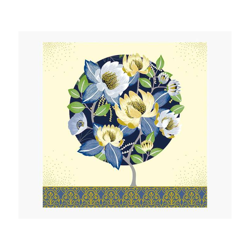Carte Pictura Arabesque – 16 x 16 cm – Thème fleur – Carte à trois volets non emballée – Comprend une enveloppe blanche – Imprim