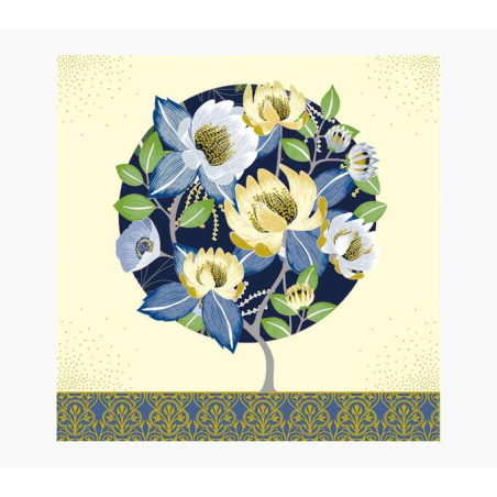 Carte Pictura Arabesque – 16 x 16 cm – Thème fleur – Carte à trois volets non emballée – Comprend une enveloppe blanche – Imprim