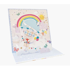 Carte pop-up Pictura 3D – 16 x 16 cm – Thème ciel – Emballée individuellement – Avec enveloppe blanche – Papier certifié FSC
