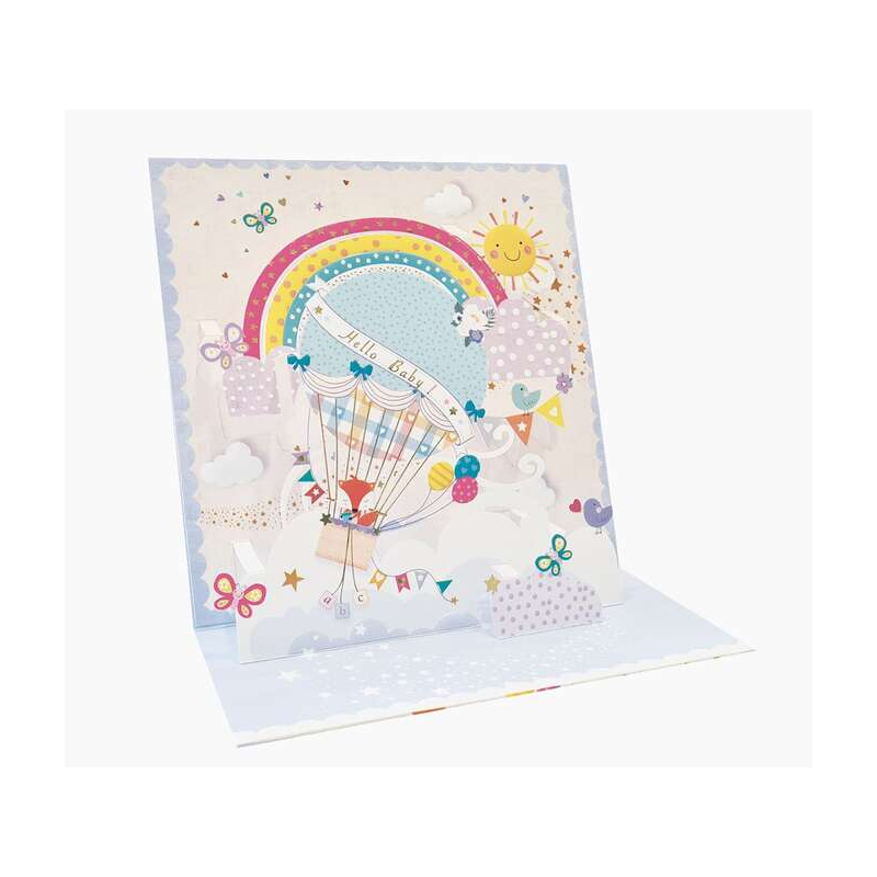 Carte pop-up Pictura 3D – 16 x 16 cm – Thème ciel – Emballée individuellement – Avec enveloppe blanche – Papier certifié FSC