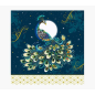 Carte Pictura Arabesque - 16x16 cm - Thème Paon - Carte à trois volets - Comprend une enveloppe blanche - Papier certifié FSC