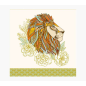 Carte Pictura Arabesque - 16x16 cm - Thème Lion - Carte à trois volets - Enveloppe blanche incluse - Papier certifié FSC