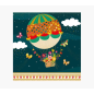Carte Pictura Arabesque - 16x16 cm - Thème Montgolfière - Carte à trois volets non emballée - Enveloppe blanche incluse - Papier