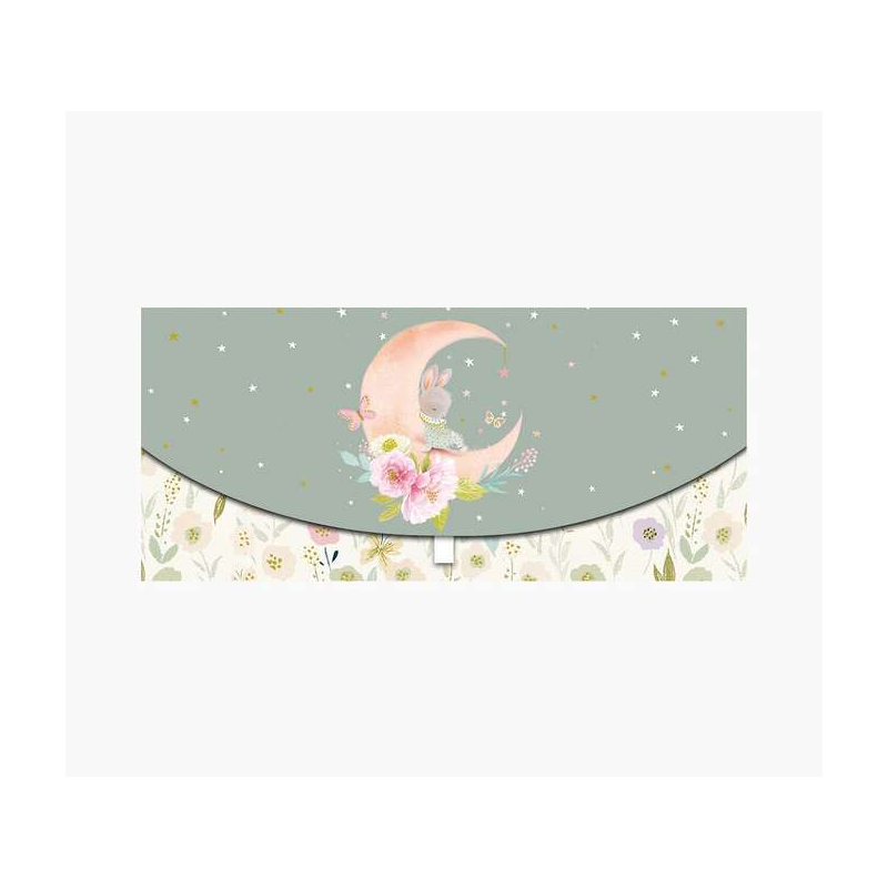 Cartes d'argent Pictura - Format horizontal - Thème Lune - 21,3x9,6 cm - Emballées individuellement - Enveloppe blanche incluse