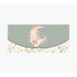 Cartes d'argent Pictura - Format horizontal - Thème Lune - 21,3x9,6 cm - Emballées individuellement - Enveloppe blanche incluse