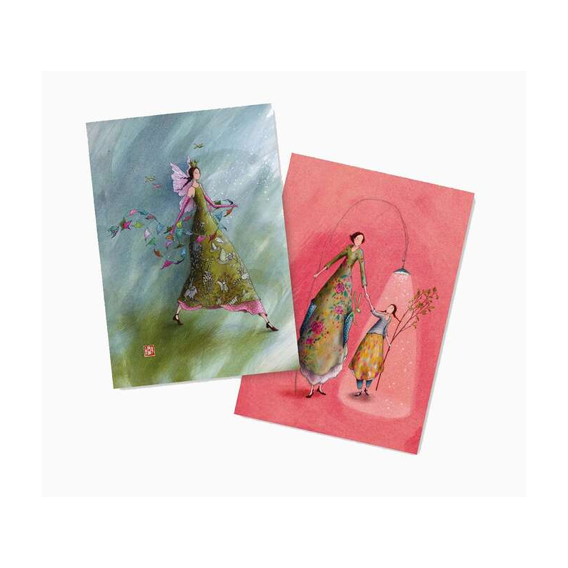 Pictura Gaëlle Boissonnard Lot de 2 Carnets A6 - Finition Vernis épais gaufré UV - 10,5x15cm - Carnet Blanc et Ligné - Papier Ce