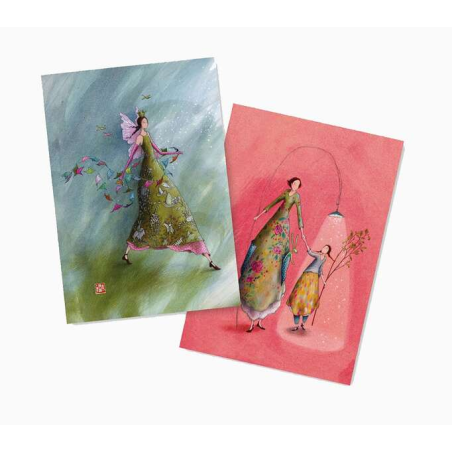 Pictura Gaëlle Boissonnard Lot de 2 Carnets A6 - Finition Vernis épais gaufré UV - 10,5x15cm - Carnet Blanc et Ligné - Papier Ce