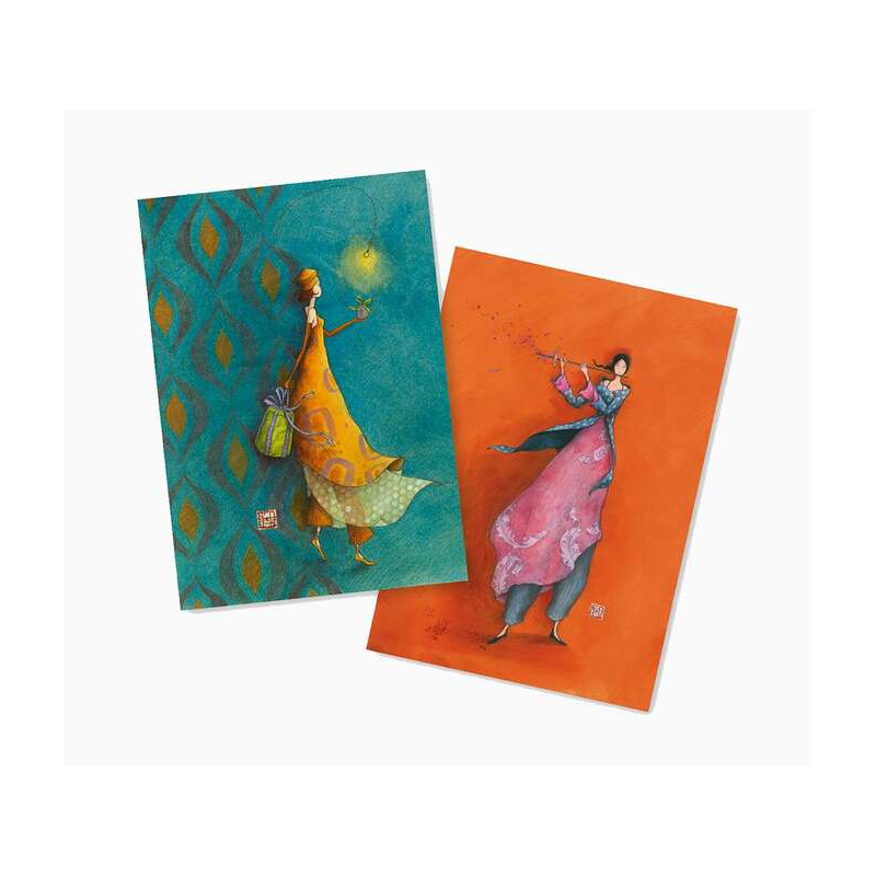 Pictura Gaëlle Boissonnard Lot de 2 Carnets A6 - Finition Vernis Epais Gaufré UV - 10,5x15cm - Deux Carnets de 48 pages - Papier